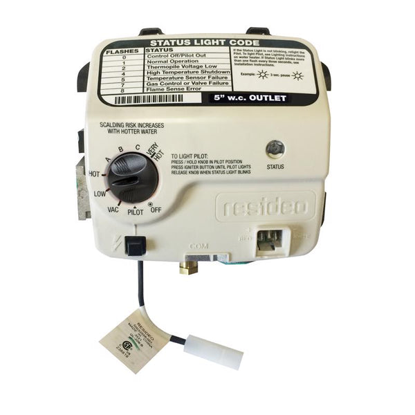 Reliance Water Heater Natural Gas Control Valve 100112336 Thermostat Compatible with A.O. Smith, Reliance, State, and American Branded Water Heaters