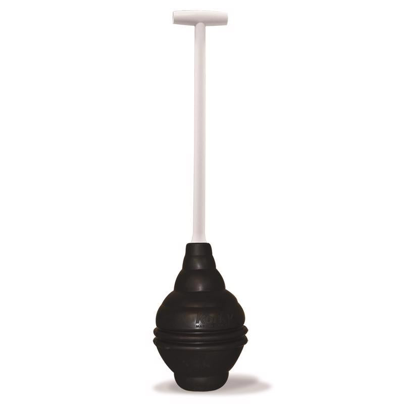 Korky 99-4A 99-1AM Beehive Max Universal Fits All Old and New Powerful Plunge-Easy Grip T-Handle-Made in USA Toilet Plunger, Black