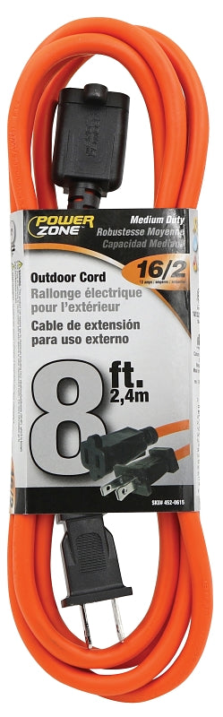 Power Zone Or481608 Prime Wire & Cable Sjtw Extension Cord, 8' L