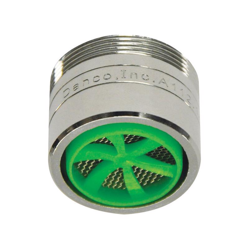 Danco 10485 Dual Thread Extra Water Saving Faucet Aerator, Green/, 1.0 GPM, Chrome
