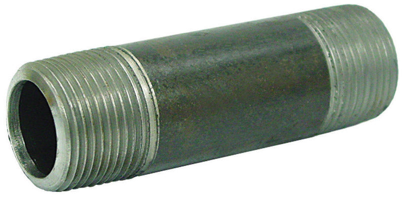 Anvil 8700138301, Steel Pipe Fitting, Nipple, 3/8'' NPT Male x 12'' Length, Black Finish