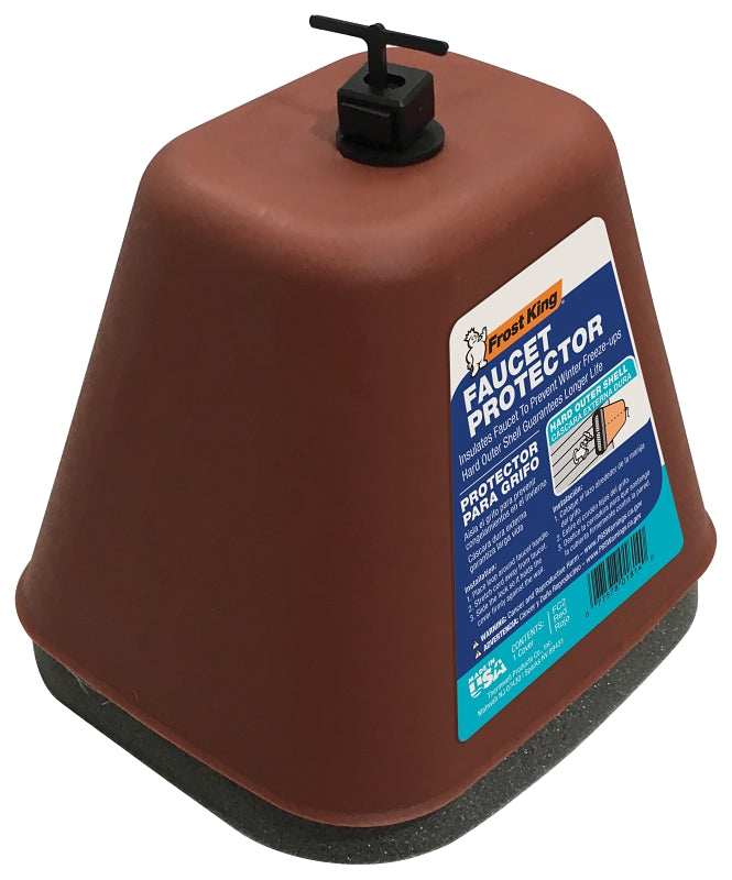 Thermwell Frost King FC2 Plastic Faucet Cover, Rectangular, Single, Dark Red