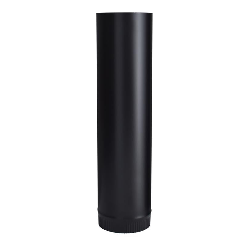 Imperial BM0111 Stove Pipe, 6 in Dia, 24 in L, Steel, Black