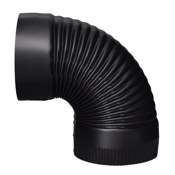 IMPERIAL, Black UNITED STATES HDW BM0023 6" Corrugated Elbow, 1