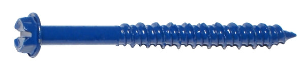 MIDWEST FASTENER 10527 Masonry Screw, 3/16 in Dia, 2-1/4 in L, Steel, Zinc M10527
