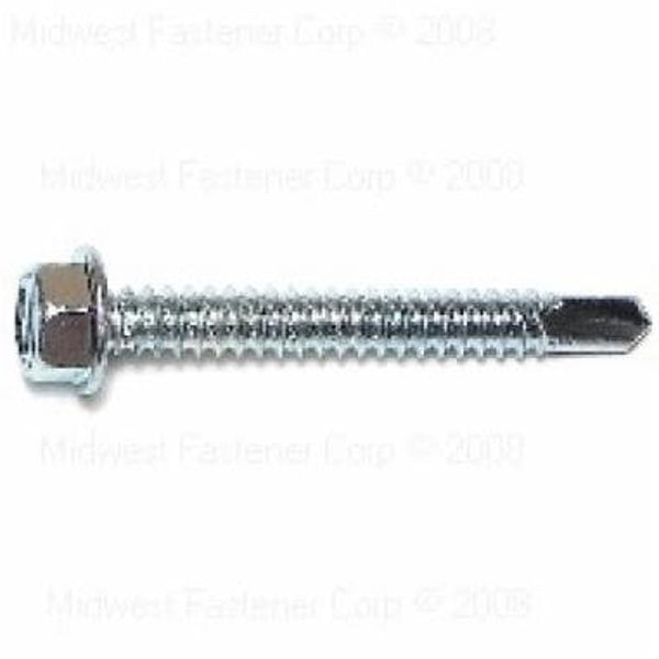 Midwest Hex Washer Self-Drilling Screws, 14 x 2" M10484