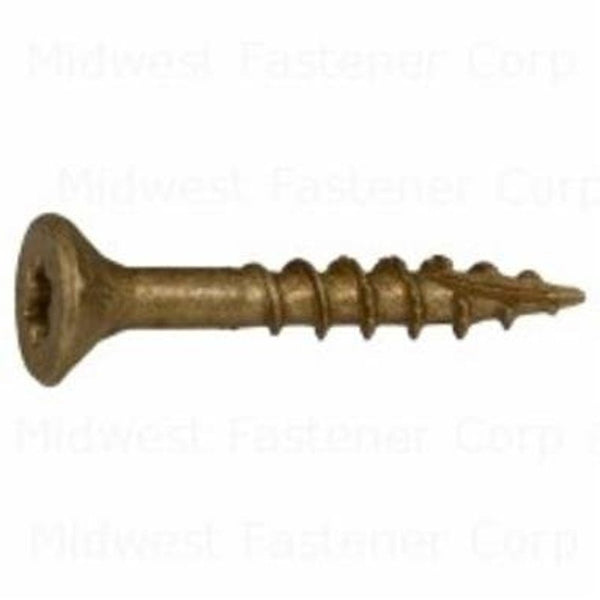 SaberDrive 50740 Deck Screw, #9 Thread, 1-1/4 in L, Serrated Thread, Bugle Head, Star Drive, Type 17 Point, Steel, 179/PK M50740