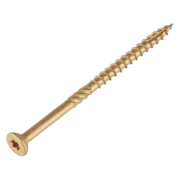 SaberDrive 50746 Deck Screw, #9 Thread, 3 in L, Serrated Thread, Bugle Head, Star Drive, Type 17 Point, Steel, 73 PK M50746