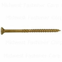SaberDrive 50747 Deck Screw, #10 Thread, 3-1/2 in L, Serrated Thread, Bugle Head, Star Drive, Type 17 Point, Steel, 55/PK M50747