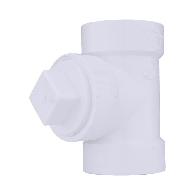 CHARLOTTE PIPE 2 DWV CLEANOUT TEE with Plug DWV (Drain, Waste and Vent) (1 Unit Piece)