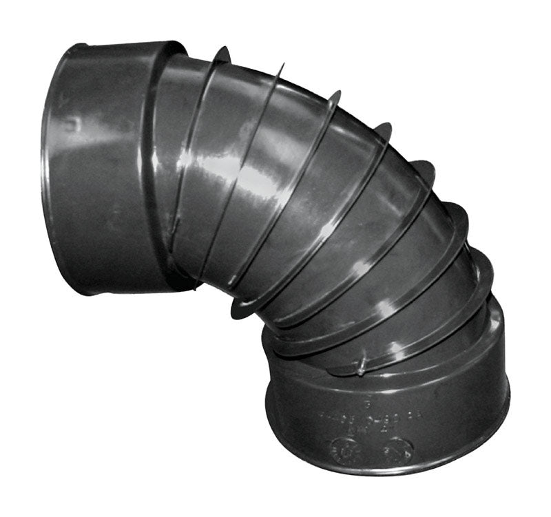 Mutual Industries 42-90-3 Single Wall 90 Degree Elbow, 3"