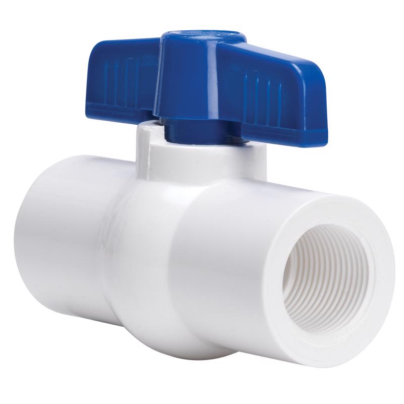 Homewerks VBVP40B5B Ball Valve, PVC Schedule 40 x Female Thread, 1-Inch, 1 Inch, Blue
