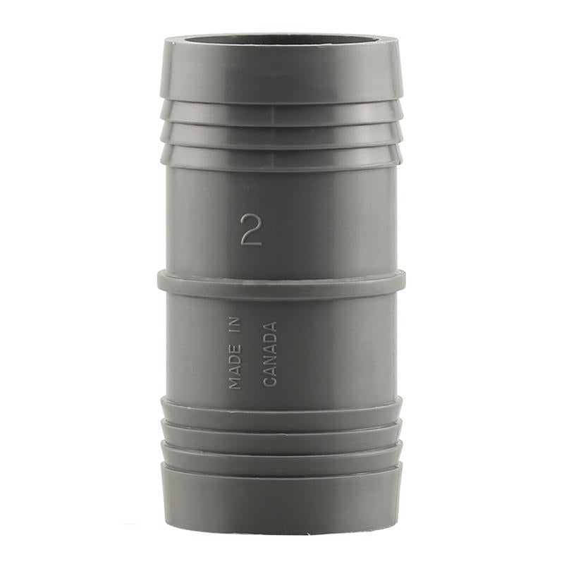 Pipe Fitting Insert Coupling, Plastic, 2-In.