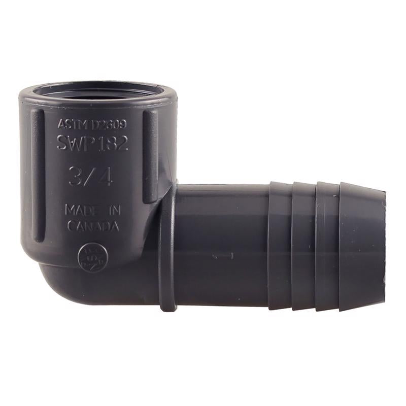 1" Insert x 3/4" Female Pipe Thread PVC Elbow