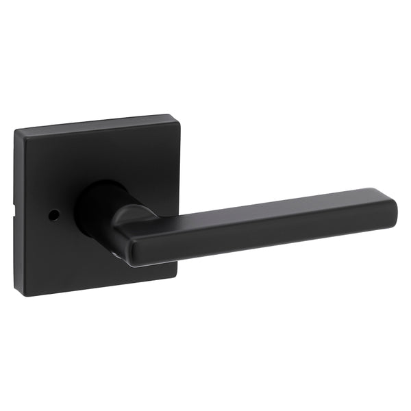 Kwikset Signature Series 730HFL SQT 514 CP Privacy Door Lock, Pushbutton Lock, Lever Handle, Zinc, Matte