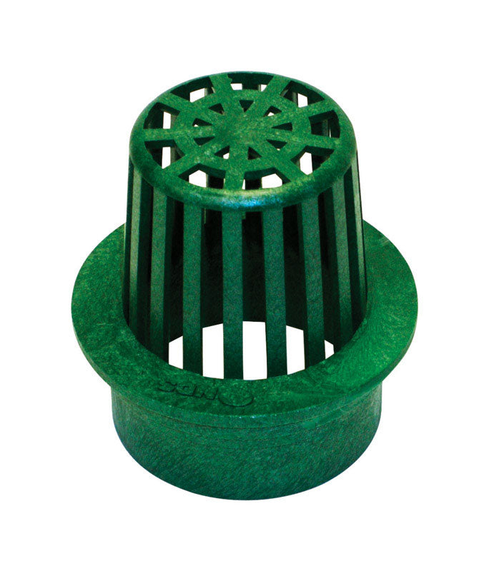 NDS 70* 3-Inch Atrium Grate, Connects to 3-Inch Drain Pipes and Fittings, for Small Lawns, Landscaping and Patios, Plastic, Green