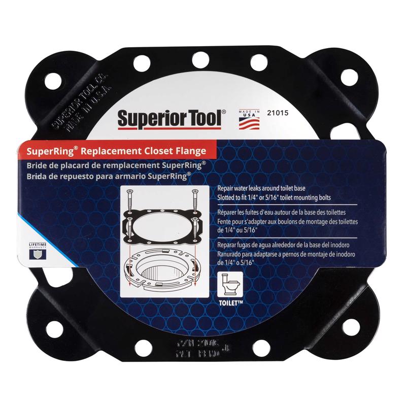 Superior Tool 21015 SuperRing Closet Ring Replacement-Closet Flange Fitted for 1/4 Inch and 5/8 Inch Closet Bolts , Red