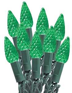 Sylvania Light Cord, Spool, LED, C6, Green, 100 Ct