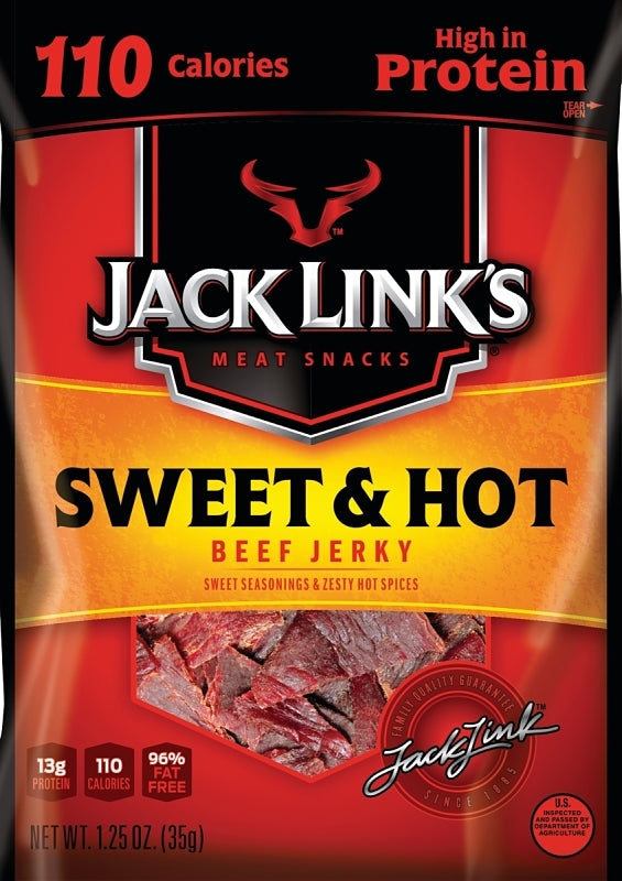 Jack Links Snack Foods Beef Jerky Sweet&Hot), Jack Links Snack Foods,1.25 Oz (Pack of 10) 10000008342