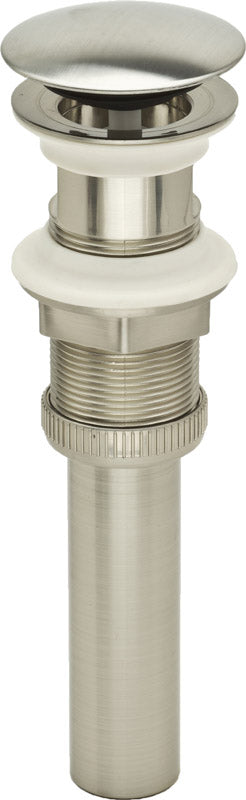 PF WaterWorks DecoDRAIN Push Pop-Up Sink Drain Plated ABS Body No Overflow - Umbrella Cap (Dia 2.5'')