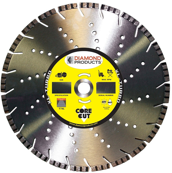 Diamond Products 19312 14 x 125 x 1 XL-Turbo Turbo High Speed Diamond Blade With Air Holes