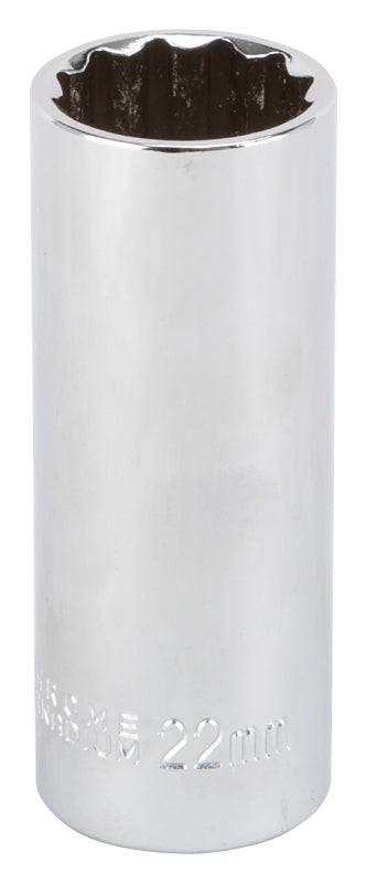 MINTCRAFT MT6528983 Deep Socket, 22mm, 1/2 Drive, 12 Point
