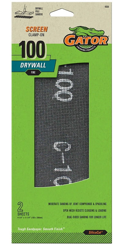 ALI INDUSTRIES 4008 100 25 CT Grit Drywall Sand Screen, 2-Pack