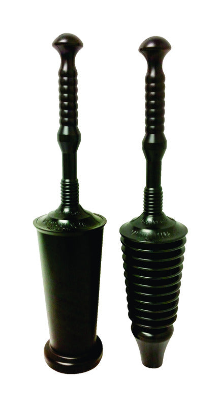 Master Plunger MP1600-TB 1.6 Gallon Low Flush Toilet Plunger with Funnel Nose Design. Tall Bucket included, Black