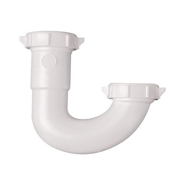 Plumb Pak PP66-1W J-Bend, 1-1/2 X 1-1/4 in, Plastic, White