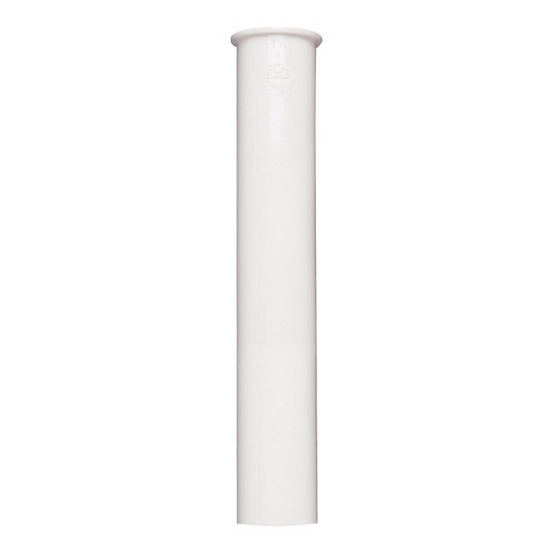 Plumb Pak PP905W Sink Tailpiece, 1-1/2 in Dia X 6 in L, Flanged, PVC, White