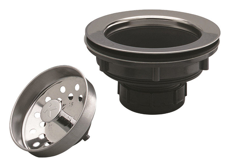 Plumb Pak Pp66-5 Kitchen Strainer with Stainless Steel Rim and Basket, Plastic