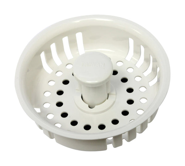 Plumb Pak PP820-26 PlumPak Replacement Sink Basket Strainer With Adjustable Post, Plastic, No Size, White