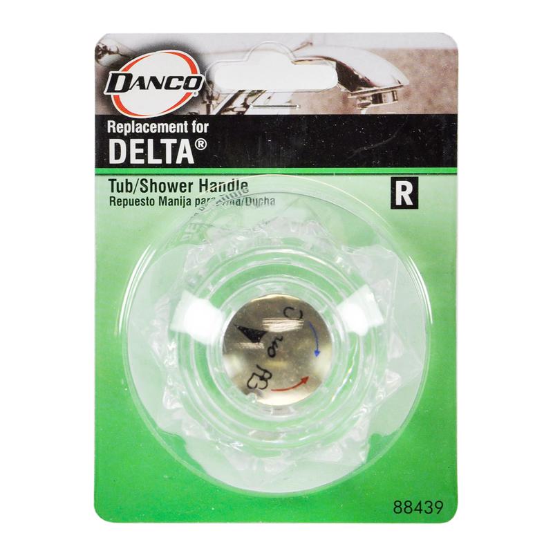 Danco 88439 Delta Clear Acrylic Bath Handle, White|Clear