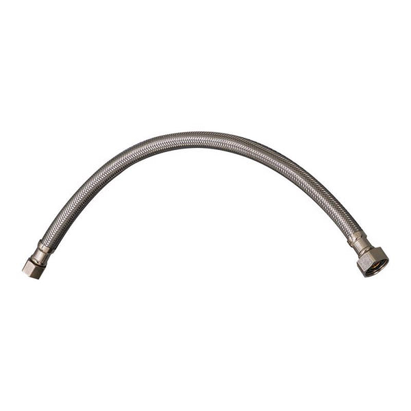 Plumb Pak PP23803 Faucet Supply Tube, 3/8 X 1/2 In, Compression X Fip, 20 In L, Stainless Steel, 20 Inches