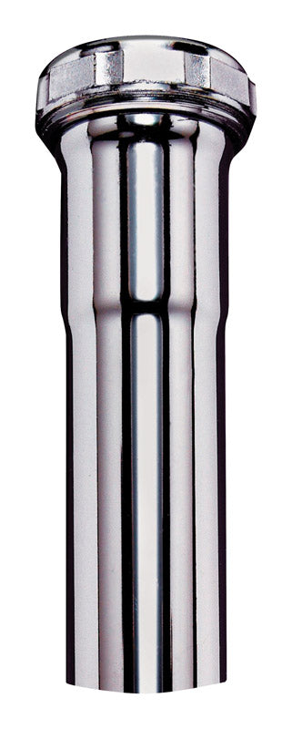 Plumb Pak PP12-6CP Extension Tube, 1-1/4 in Dia X 6 in L, Slip Joint, 22 Ga, Chrome Plated, 1-1/4" x 6", Brass