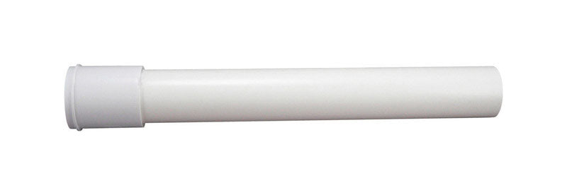Plumb Pak PP911W Extension Tube, For Use With Existing Systems, 1-1/2 In Dia X 12 In L, Solvent Weld, Plastic, 1-1/2 x 12, White