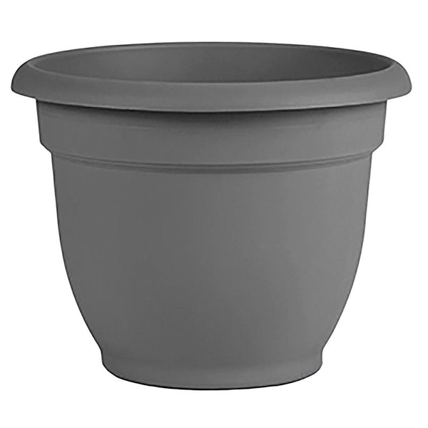 Bloem Ariana Self Watering Planter: 12" - Charcoal - Durable Resin Pot, for Indoor & Outdoor Use, Self Watering Disk Included, Gardening, 3 Gallon Capacity AP12908