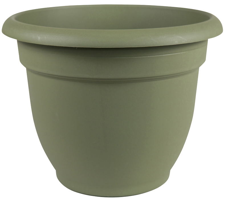 Bloem Ariana 16" Self-Watering Plastic Planter - Rolled Rim Indoor/Outdoor Garden Pot, Basil