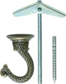 OOK 534504, Antique Brass 50332 Jumbo Swag Hook with Hardware
