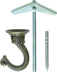 OOK 534504, Antique Brass 50332 Jumbo Swag Hook with Hardware
