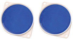 HY-KO Products CDRF-3B BRACKETED Nail-ON Reflector 2 PK, 3.25 in, Blue