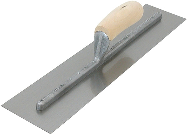 Qlt By Marshalltown Concrete Finishing Trowel 14 X 4 Curved Wood Handle FT363