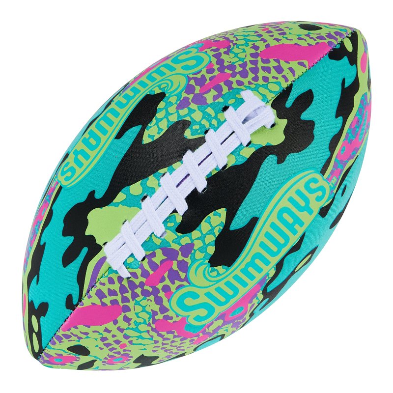 SwimWays Hydro Waterproof Football, Outdoor Games for Adults and Kids, Swimming Pool Accessories and Games, 9.25 Inches, Green