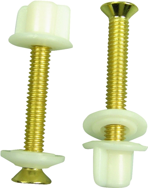 DANCO (88653) Toilet Seat Hinge Bolt Screws, Brass Plated, 1-Piece