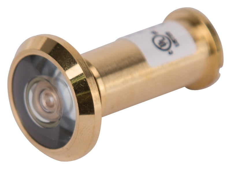 Boston Harbor LR-002BB-PS ProSource 4727913 Wide Angle Door Viewer, 200 Deg, 5/8 in Hole Mounting, Solid, Bright, Brass