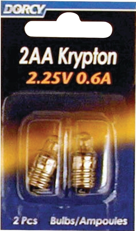 Dorcy 2AA-2.25-Volt, 0.6A Krypton Replacement Bulb, 2-Pack (41-1664)
