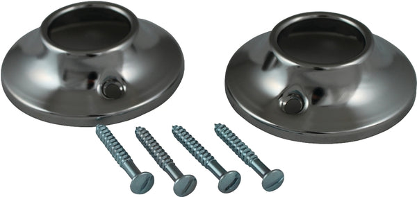 Plumb Pak PP825-21 Flange, For Use With 1 In Dia Shower Rod, Steel, Chrome Plated, 4-3/4" x 3-3/4"