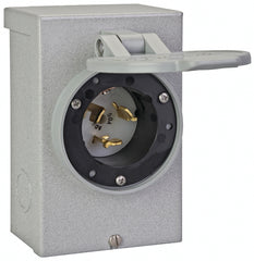 Reliance Controls PB50 50-Amp (CS6375) NEMA 3R Power Inlet Box,Gray PB50RC