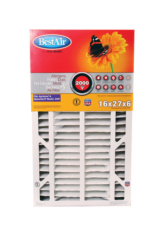 BestAir AIR Filter 27X16X6 PLTD