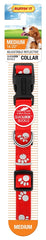 Ruffin'It 7N39242 39242 Reflective Dog Collar, 14 to 20 in L, 3/4 in W, Nylon, Assorted